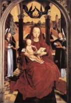 Virgin And Child Enthroned With Two Musical Angels 1467