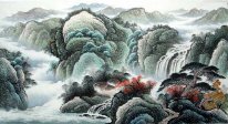 Mountain and waterfall - Chinese Painting