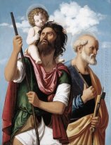Saint-Christophe avec l'Enfant Jésus et Saint-Pierre