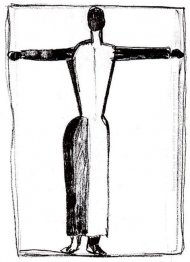 Figure In The Form Of A Cross With Raised Hands