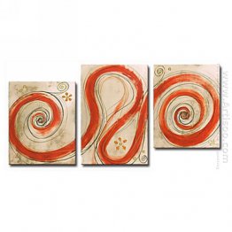 Hand-painted Abstract Oil Painting - Set of 3