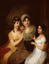 Portrait Of A I Bezborodko With Daughters 1803