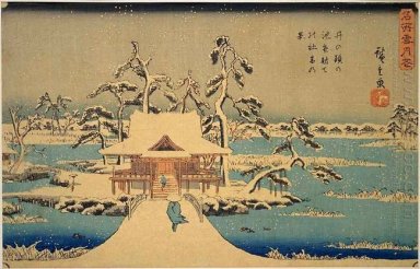 Benzaiten Santuario A Inokashira In Neve