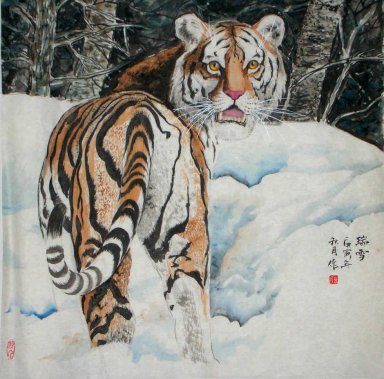 Tijger - Chinees schilderij