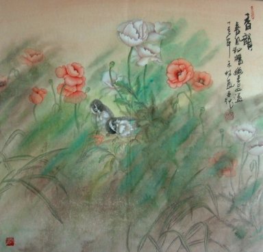 Lotus Chinees schilderij