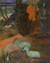 paisaje con dos cabras 1897