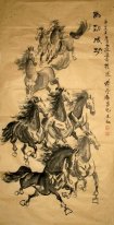 Horse-papier antique - Peinture chinoise