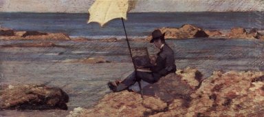 Silvestro Lega, dalam lukisan Seaside