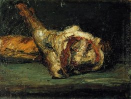 Still Life Bread And Leg Of Lamb 1866