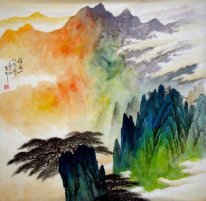 Pines on the hill - Chinese Painting