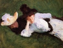 Two Girls Lying On The Grass 1889