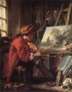 O pintor em seu estúdio 1735