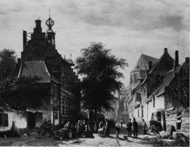 Het Stadhuis en Markt in Naarden