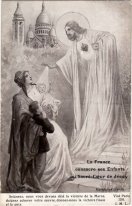 France Blesses His Children Before The Sacred Heart Of Jesus