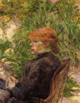 Red Haired Woman Seated In The Garden Of M Forest 1889