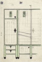 Draft Drawings For A Cabinet In The Headquarters Of The Vienna W