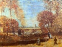 The Parsonage Garden At Nuenen With Pond And Figures 1885