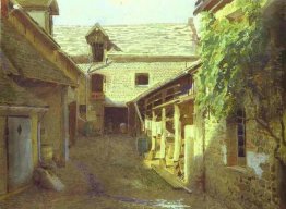 Village Yard In France 1876