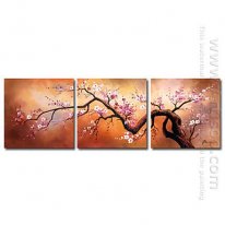 Hand-painted Floral Oil Painting - Set of 3