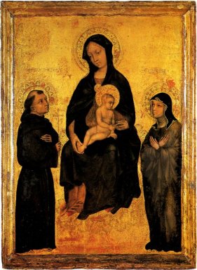 Madonna Di Gloria Antara Saint Francis Dan Santa Chiara Gentile