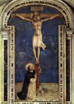 Santo Domingo adora al Crucifixión 1442