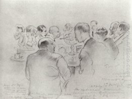 Seeing Off M V Dobuzhinsky In Europe 1924