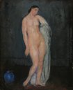 Nude dengan Biru Vase