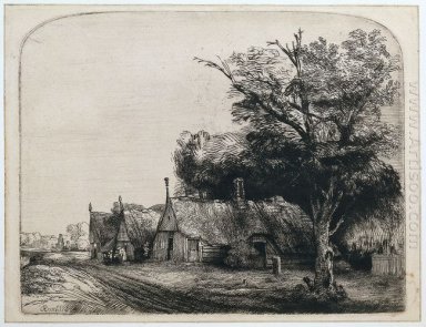 Landschap met Drie Hutten 1650