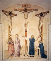 Crucifixion avec le deuil et STS Dominic Et Thomas d'Aquin 144