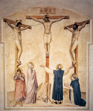 Crucifixion avec le deuil et STS Dominic Et Thomas d\'Aquin 144