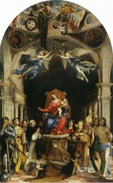 Altar Polyptych Of San Bartolomeo Bergamo Main Panel Enthroned M