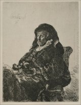 Rembrandt de la mère dans la robe d'une veuve 1632