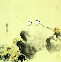 Хризантема & Птицы - Китайский Живопись