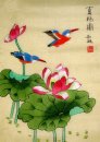 Lotus & Birds - Chinesische Malerei