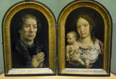 O Diptych Carondelet: Jean Carondelet (painel esquerdo), Virgin