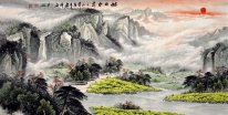 Montagnes et l'eau - peinture chinoise