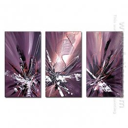 Hand-painted Oil Painting Abstract Oversized Wide - Set of 3