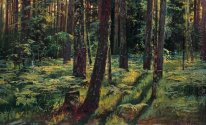 Ormbunkar i skogen Siverskaya 1883