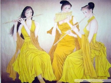 Mooie Dames - Chinees schilderij