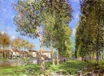 the lane of poplars at moret sur loing 1888