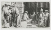 Pharisiens In The Temple Juifs dans la synagogue 1648