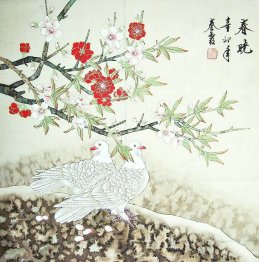 Peach&Birds - Chinese Painting