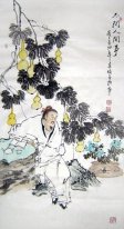 Tea, Old man - Chinese Painting