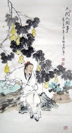 Tea, Old man - Chinese Painting