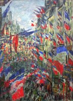 The Rue Montargueil With Flags