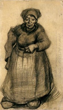 Mujer con su brazo izquierdo levantado 1885