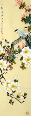 Peinture chinoise - Oiseaux-fleur