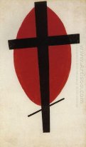 Croix noire sur un ovale rouge 1927