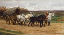 En Waggon och Team av hästar