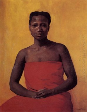 Сидящая Черная Женщина Вид спереди 1911